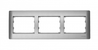 ProfiTec Corsa серебро мат. рамка GLOSS 3-м. гориз.