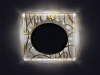 Светильник Ecola GX53 LD5311 стекло квадрат скошенный край с подсветкой золото на белом