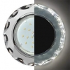 Светильник Ecola GX53 LD5313 стекло круг с вогнутыми гранями с подсветкой хром зеркальный
