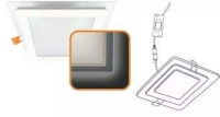 Св-к Ecola LED 9Вт стекло квадрат 4200K подсветка 120x35