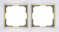WERKEL SNABB Рамка на 2 поста (белый/золото) WL03-Frame-02