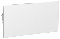 SchE AtlasDesign белый розетка 2м. с/з з/ш сдвиж. крышки 16А