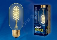 Лампы накал. Uniel Vintage 40Вт E27 L45A цилиндр