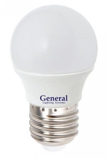 Лампа светодиодная General E14 10Вт G45 шар 6500К 860Lm