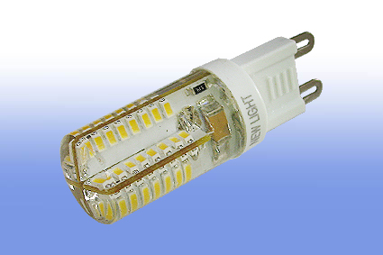 Лампа светодиодная G9 4Вт 64LED 3014 270 lm в силиконе 3000К