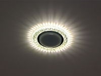 Светильник Ecola GX53 "Кристалл" LD7009 круг прозрачный хром
