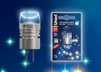 Лампа светодиодная G4 12V 0,8Вт Uniel синяя Распродажа!