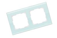 WERKEL FAVORIT Рамка на 2 поста (белый, стекло) WL01-Frame-02