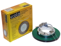 Светильник Ecola GX53 H4 круг с прозрачной мозаикой черный хром