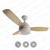 Св-к ESTARES вентилятор 48Вт Fan Wood 4500lm бел./дерево1032x420 