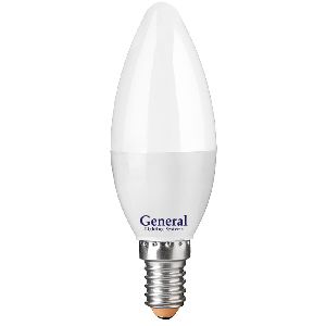 Лампа светодиодная General E14 10Вт свеча 2700К 800Lm