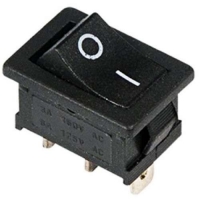 Выключатель клавишный 6A 250В ON-ON черный Mini Rexant