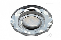 Св-к Ecola DL1653 MR16 стекло круг с вогнутыми гранями хром/хром 29х90