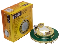 Светильник Ecola GX53 H4 круг с прозрачными стразами янтарь корона золото хром