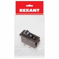 Выключатель клавишный 10А 250В ON-OFF-ON черный с нейтралью Rexant