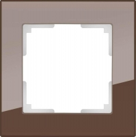 WERKEL FAVORIT Рамка на 1 пост (мокко, стекло)  WL01-Frame-01