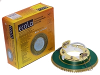 Светильникк Ecola GX53 H4 круг с прозрачными стразами зеркальный золото