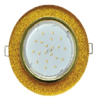 Светильник Ecola GX53 H4 стекло круг золото золотой блеск