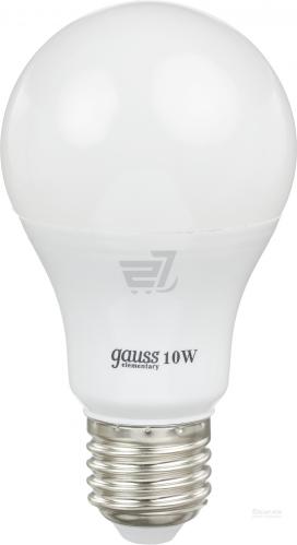 Лампа светодиодная Gauss E27 10Вт A60 Elementary 4100К 900Лм