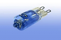 Лампа галоген G9 220V 40Вт Horoz синяя (белый свет)