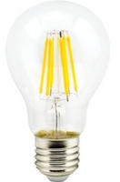 Лампа светодиодная Ecola E27 10Вт А60 105x60 6500К Premium филамен.прозр