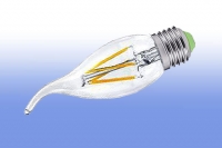 Лампа светодиодная IN HOME E27  5Вт свеча на ветру прозрачн. 4000К 450Лм  Распродажа!