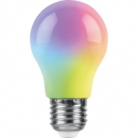 Лампа светодиодная Feron E27 3Вт A50 LB-375 RGB  