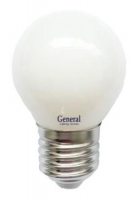 Лампа светодиодная General E27 7Вт шар филаментный матовый 6500К 550Лм