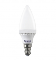 Лампа светодиодная General E14 5Вт свеча 4500К эконом Распродажа!
